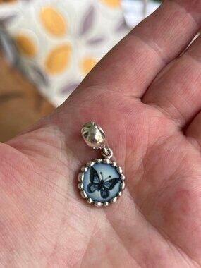 Pandora Butterfly Cameo Charm / Pendant - DISCONTINUED LIMITED RUN - Authentic